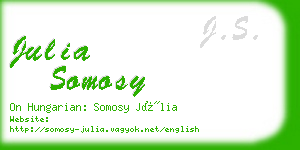 julia somosy business card